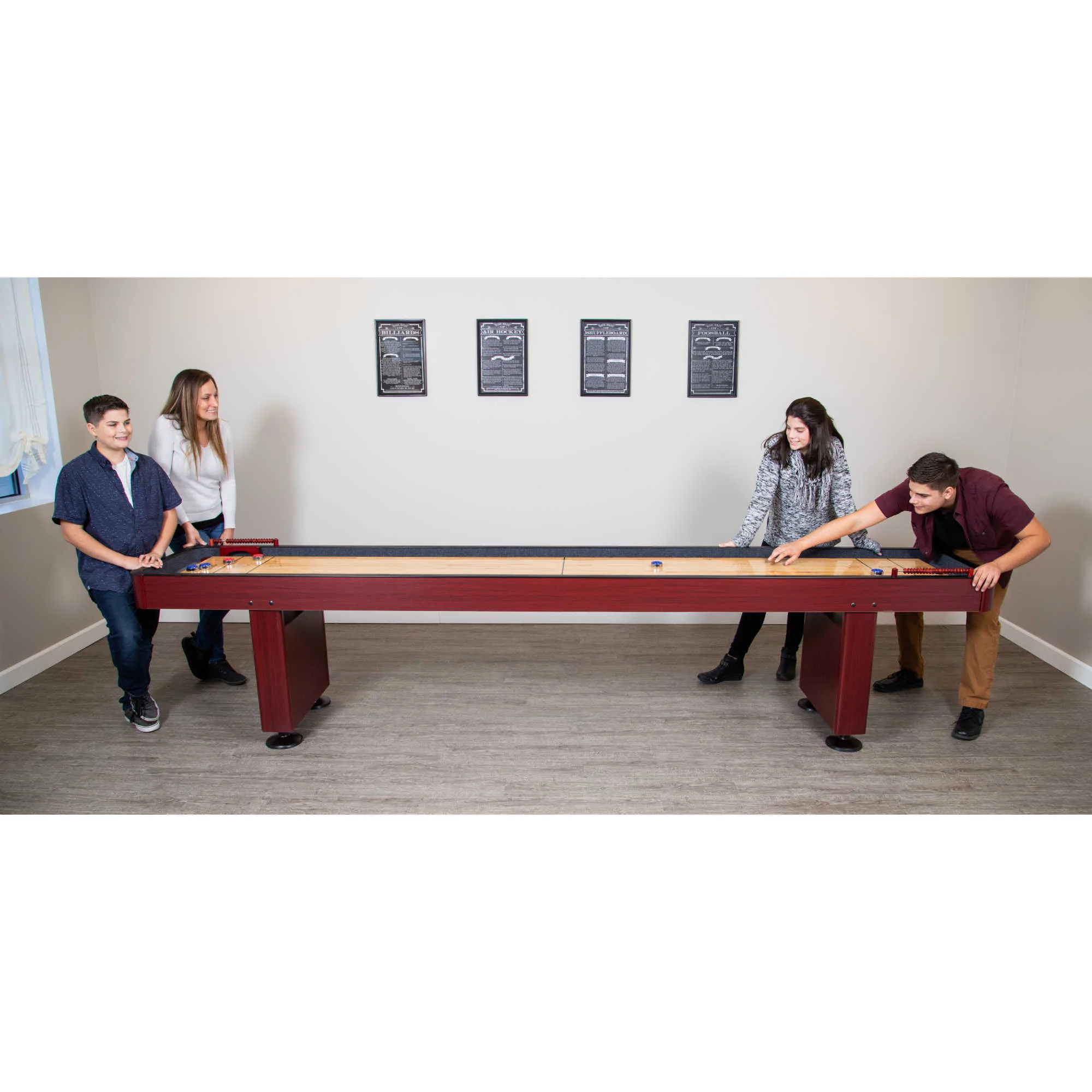 Challenger 9-ft Shuffleboard Table - Dk Cherry Finish - Image 4